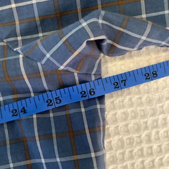 Mens Ely Cattleman Short sleeved pearl snap plaid western shirt XL - Picture 5 of 6